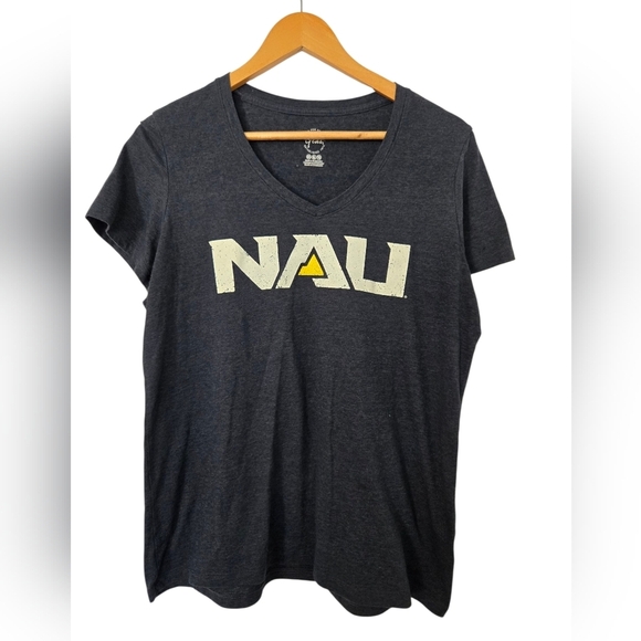 Nau Tops - Nau Women's Charcoal Tee with Logo Size XL